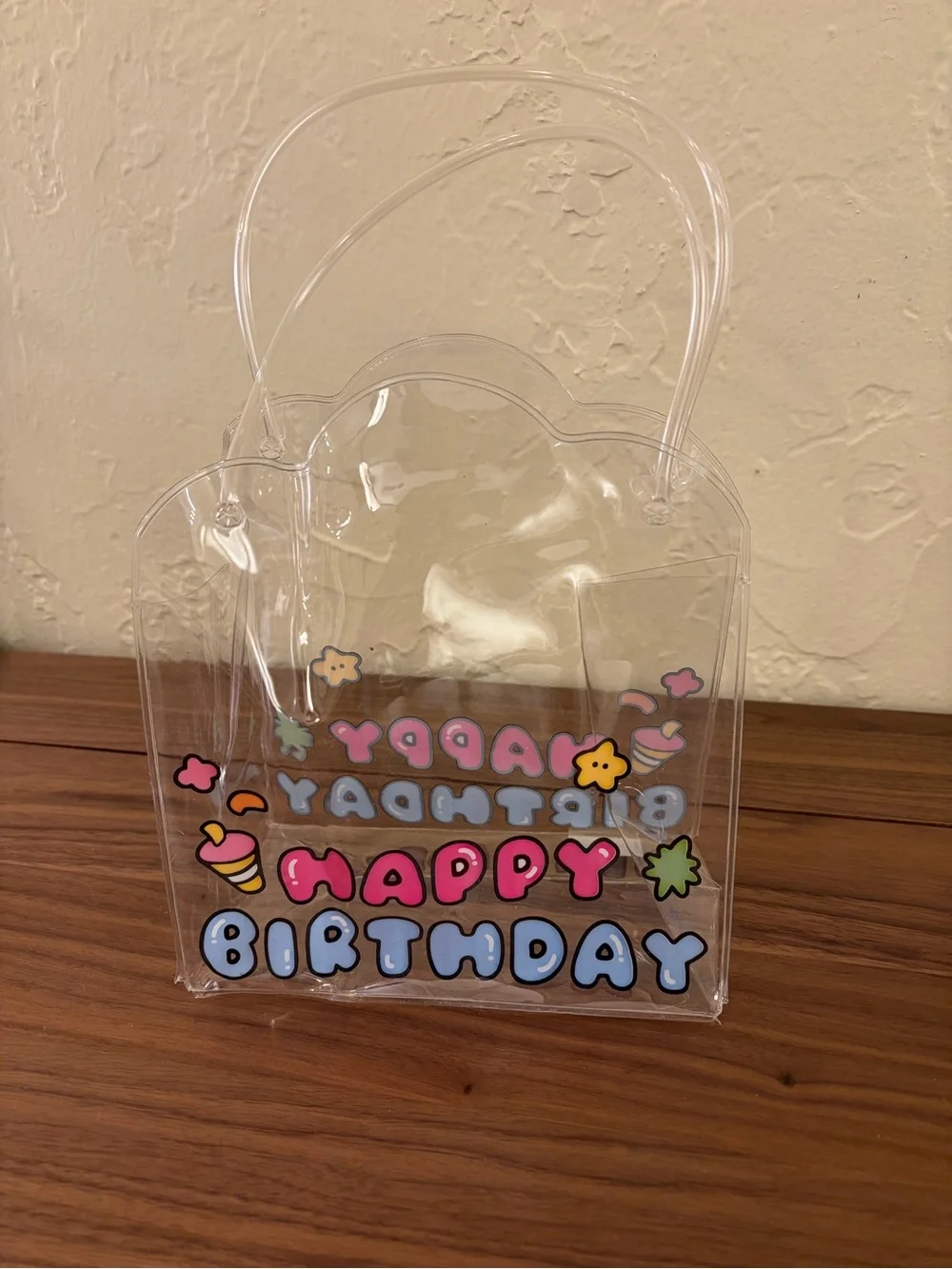 Clear Happy Birthday Tote